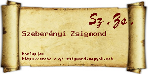 Szeberényi Zsigmond névjegykártya