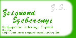 zsigmond szeberenyi business card